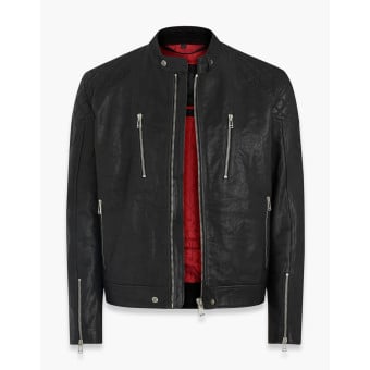 Blouson Moto Belstaff Cheetham Cuir Black En Stock | ICasque.com